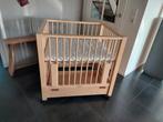 Bopita prachtige eiken box met lade en matras, Kinderen en Baby's, Boxen, Ophalen, Zo goed als nieuw, Rechthoekig, In hoogte verstelbaar