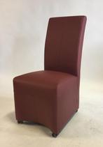 Super deal: 4 LEREN stoelen op wieletjes slechts €375,-, Ophalen, Nieuw, Leer, Vier
