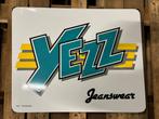 Yezz Jeanswear Emaille Langcat Reclamebord, Reclamebord, Ophalen of Verzenden, S, S