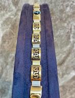 Gouden Armband Mercedes 14k, Ophalen, Met edelsteen, Zo goed als nieuw, Goud