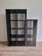 Kallax kasten zwart, Ophalen, 100 tot 150 cm, Zo goed als nieuw, Minder dan 150 cm