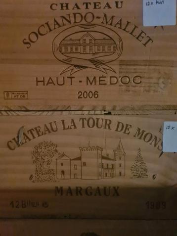 Dichte kist 12 flessen Chateau La Tour de Mons Margaux 1989