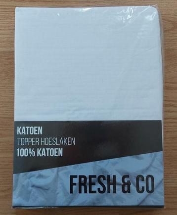 Verkoelend topper hoeslaken 140 x 200 cm. wit van Fresh & Co beschikbaar voor biedingen