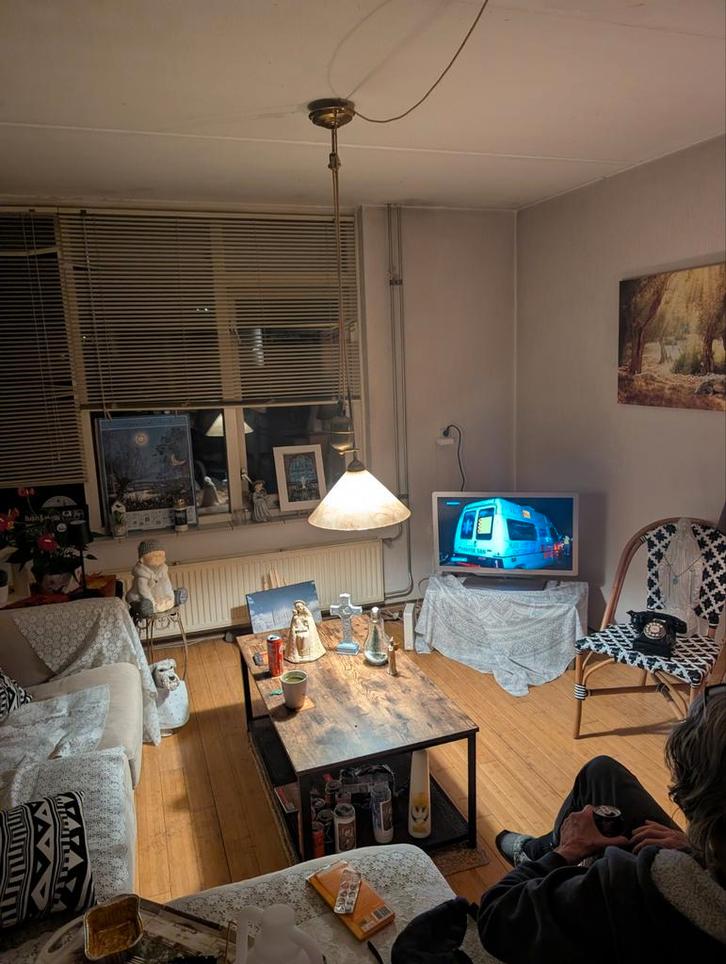 Vintage marmeren hanglamp met katrol systeem!, Huis en Inrichting, Lampen | Hanglampen, Zo goed als nieuw, 75 cm of meer, Overige materialen