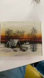“Glas-schilderijtje “ te koop., Antiek en Kunst, Kunst | Tekeningen en Foto's, Ophalen of Verzenden