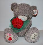 Me to you beer met bos rozen boeket hartjes voet Valentijn, Ophalen of Verzenden, Zo goed als nieuw, Stoffen beer, Me To You