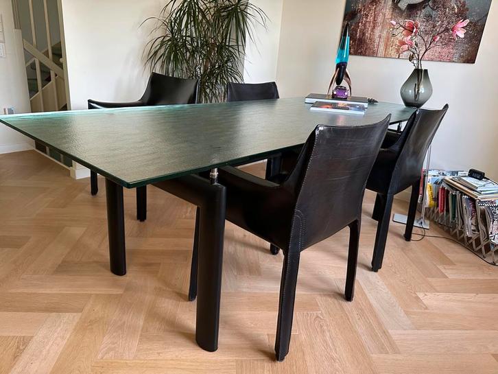 Design eettafel Cassina LC6 Le Corbusier, Huis en Inrichting, Tafels | Eettafels, Zo goed als nieuw, 50 tot 100 cm, 200 cm of meer