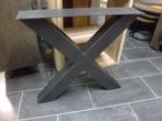 Antraciet gepoedercoate metalen x- eettafelpoten, Huis en Inrichting, Tafelonderdelen, Tafelpoot, 50 tot 100 cm, Nieuw, Metaal