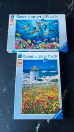 Gratis ophalen 2x Ravensburger puzzel 500 stukjes, Ophalen of Verzenden, 500 t/m 1500 stukjes, Gebruikt, Legpuzzel