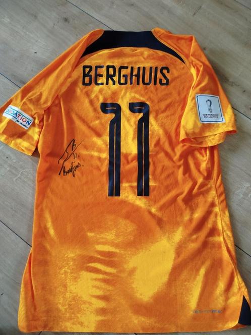 Match issued shirt Berghuis met handtekening, Sport en Fitness, Voetbal, Zo goed als nieuw, Shirt, Ophalen of Verzenden
