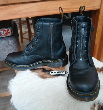 Dr. Martens 40 - 1460 Pascal front zip zwart  ritsen leer  beschikbaar voor biedingen