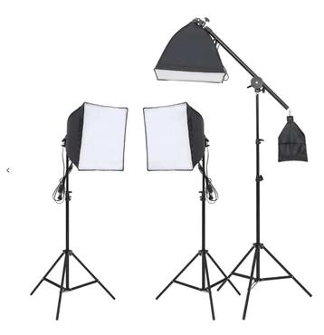 Te Koop Studioverlichtingsset met statief en softbox beschikbaar voor biedingen