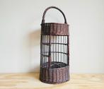 Heel mooi vintage donker gekleurd rotan wijnrekje!, Ophalen of Verzenden, Zo goed als nieuw, Minder dan 50 cm, Minder dan 5 flessen