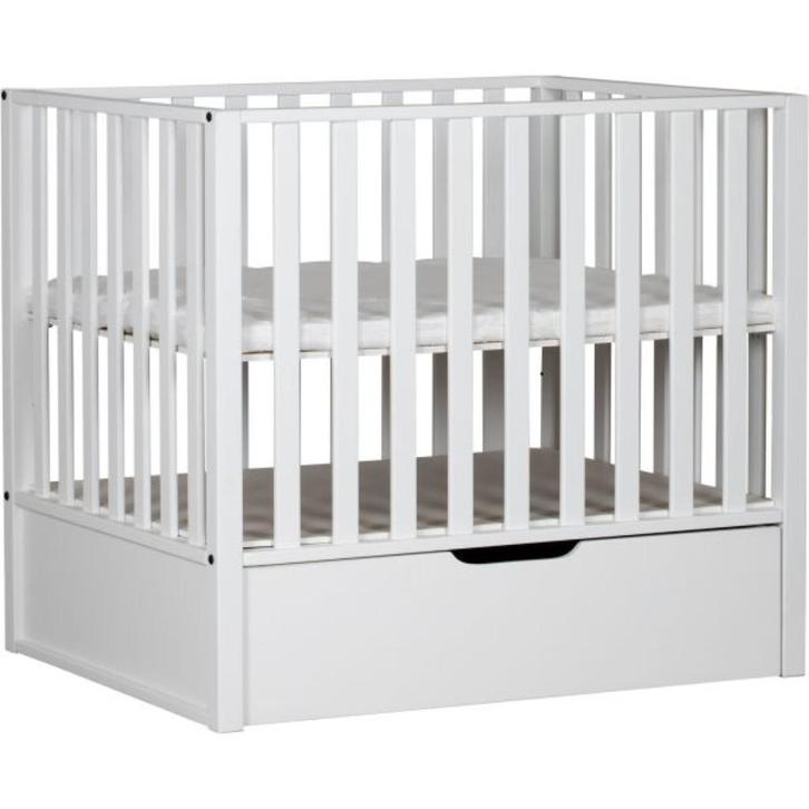 Witte Box grote Lade met Wieltjes, Kinderen en Baby's, Boxen, Zo goed als nieuw, Vierkant, In hoogte verstelbaar, Lade, Wieltjes