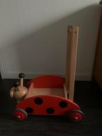 Houten loopkar lieveheersbeestje van Janbibejan, Ophalen, Zo goed als nieuw, Duw- of Trekspeelgoed