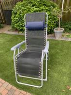 Ligstoel geheel verstelbaar zwart tuin stoel, Tuin en Terras, Zo goed als nieuw, Ophalen, Aluminium, Verstelbaar