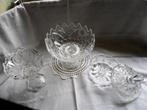 antieke glazen schalen set, Verzenden