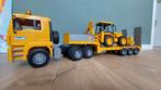 Bruder MAN TGA Dieplader met JCB 4CX Backhoe Loader, Ophalen of Verzenden, Zo goed als nieuw, Jongen of Meisje