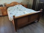 Massief blank eiken ledikant 140x200 + lattenbodem Slaappunt, Huis en Inrichting, Slaapkamer | Bedden, Ophalen, Gebruikt, Bruin