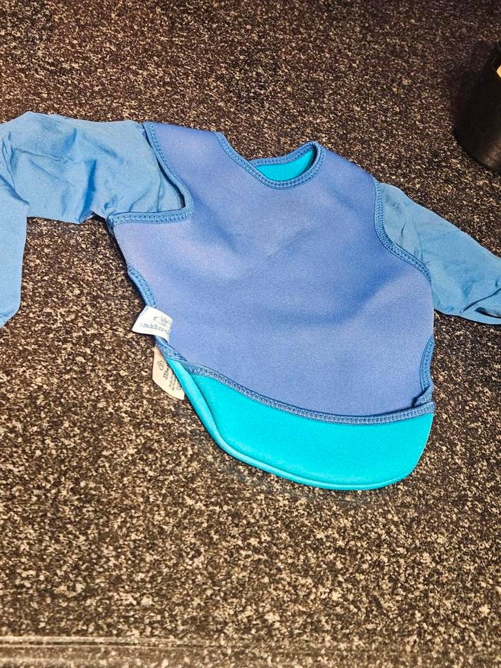 Bibetta Slabbertje met Mouwen - Blauw, Kinderen en Baby's, Babykleding | Baby-zwemkleding, Zo goed als nieuw, Overig, One size