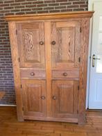 Massief Eiken Kast, Huis en Inrichting, Kasten | Buffetkasten, Ophalen, 100 tot 150 cm, Eikenhout, Zo goed als nieuw