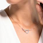Swarovski Rosé Gouden Ketting Hart & Infinity, Met hanger, Nieuw, Ophalen of Verzenden, Roze