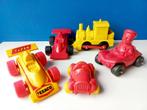 Rubberen speelgoed/racewagens treintje/Viking Plast, Kinderen en Baby's, Speelgoed | Speelgoedvoertuigen, Gebruikt, Ophalen of Verzenden