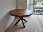 Eetkamertafel 120cm Mangohout, Huis en Inrichting, Tafels | Eettafels, 100 tot 150 cm, 100 tot 150 cm, Rond, Gebruikt