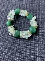 Werkelijk prachtige nieuwe armband met jade en kristallen, Ophalen of Verzenden, Nieuw, Groen, Met edelsteen