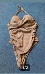 Shein zand halter badpak, Kleding | Dames, Badmode en Zwemkleding, Beige, Nieuw, Badpak, Ophalen of Verzenden