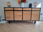 Mango houten dressoir - industrieel design, Ophalen, Zo goed als nieuw, 25 tot 50 cm, 150 tot 200 cm