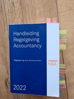 Handleiding Regelgeving Accountancy 2022, Boeken, Ophalen of Verzenden, Zo goed als nieuw