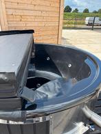 Black Edition Full-Option Hottub met interne kachel hot tub, Nieuw, Inbouw, Vast, Afdekzeil