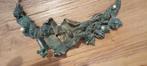 Vintage Brutalistische Bronzen Ketting, Gebruikt, Bruin, Ophalen of Verzenden, Overige materialen