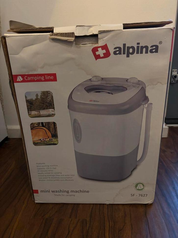 Alpina Mini Wasmachine - Ideaal voor Camping!, Witgoed en Apparatuur, Broodbakmachines, Nieuw, Met timer, Minder dan 400 gram deeg