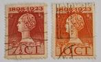 Nederland 1923 - nvph 123-124- Regeringsjubileum, Postzegels en Munten, Postzegels | Nederland, Verzenden, Na 1940, Gestempeld