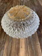 Mooie vintage glazen plafonnière/lampenkap, Ophalen of Verzenden, Gebruikt