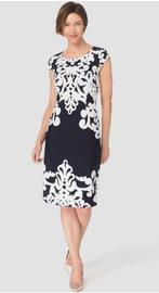 Joseph Ribkoff chique blauw/witte zomerjurk mt 44, Overige kleuren, ., Maat 42/44 (L), Joseph Ribkoff