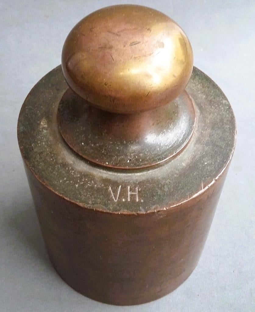 Omstreeks 1900 GROOT Knopgewicht Knop Gewicht 5 Kilogram, Antiek en Kunst, Ophalen of Verzenden, Koper