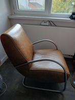 Leren fauteuil - Bruin - Goede kwaliteit, Huis en Inrichting, Fauteuils, Ophalen, Gebruikt, Minder dan 75 cm, Vintage