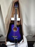 Paars-Zwarte 3/4 Western Gitaar met Tas en gitaarband