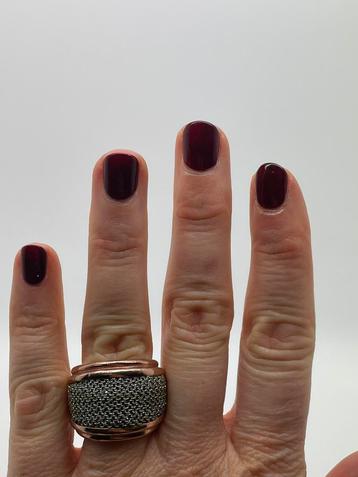 A275 Prachtige zilveren ring rosegold (verstelbaar) beschikbaar voor biedingen