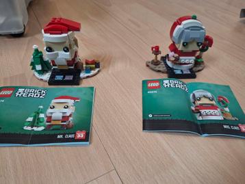 LEGO BrickHeadz Mr & Mrs Santa Claus Compleet beschikbaar voor biedingen