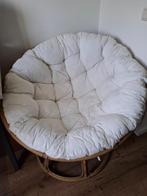 Rotan kuipstoel incl. Kussen, Ophalen, Bruin, Riet of Rotan, Zo goed als nieuw