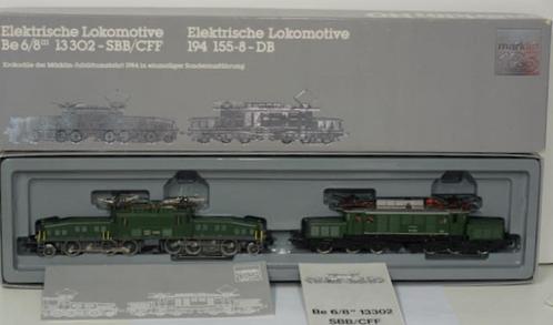Märklin 3300 13302 Br 194 155-8 Be 6/8 125 Jahre SBB Krokodi, Hobby en Vrije tijd, Modeltreinen | H0, Zo goed als nieuw, Locomotief