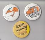 NS Nederlandse Spoorwegen buttons Tienertoer, Verzamelen, Speldjes, Pins en Buttons, Gebruikt, Niet vindbaar, Niet vindbaar, Speldje of Pin