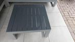 Buiten tafel en voetenbank, Tuin en Terras, Tuintafels, Ophalen of Verzenden, Zo goed als nieuw, Vierkant, Metaal