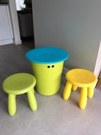 Ikea kinder tafel + 2 krukjes, Ophalen, Gebruikt