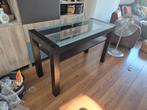 Hout/Glas Sidetable, Huis en Inrichting, Tafels | Sidetables, Ophalen, Gebruikt, 100 tot 150 cm, Glas