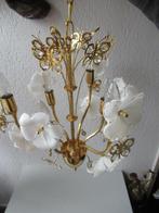Grote koperen hanglamp met Murano glas, Antiek en Kunst, Ophalen of Verzenden